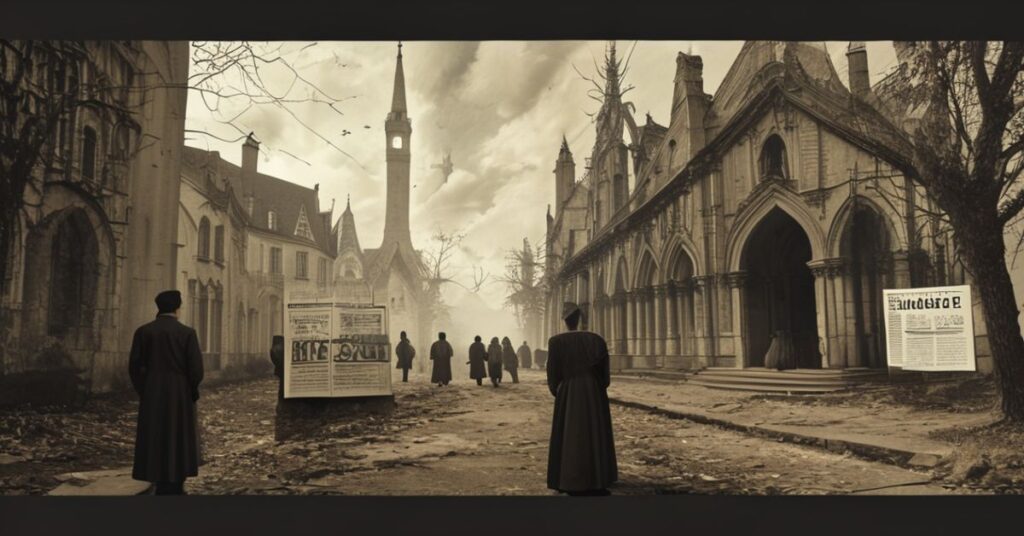 Smutne ulice Francji z opuszczonymi kościołami symbolizują demograficzny spadek