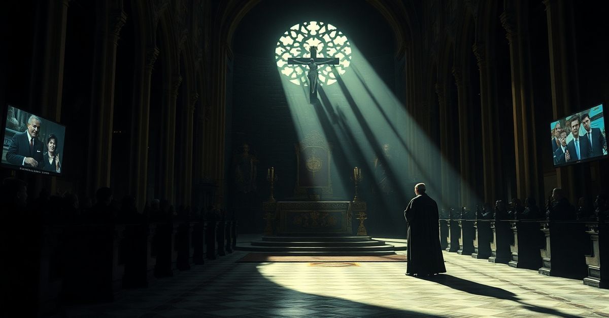 Obrázek przedstawiający duchowe upadki na Węgrzech w dobie politycznej dominacji Pétera Magyara.