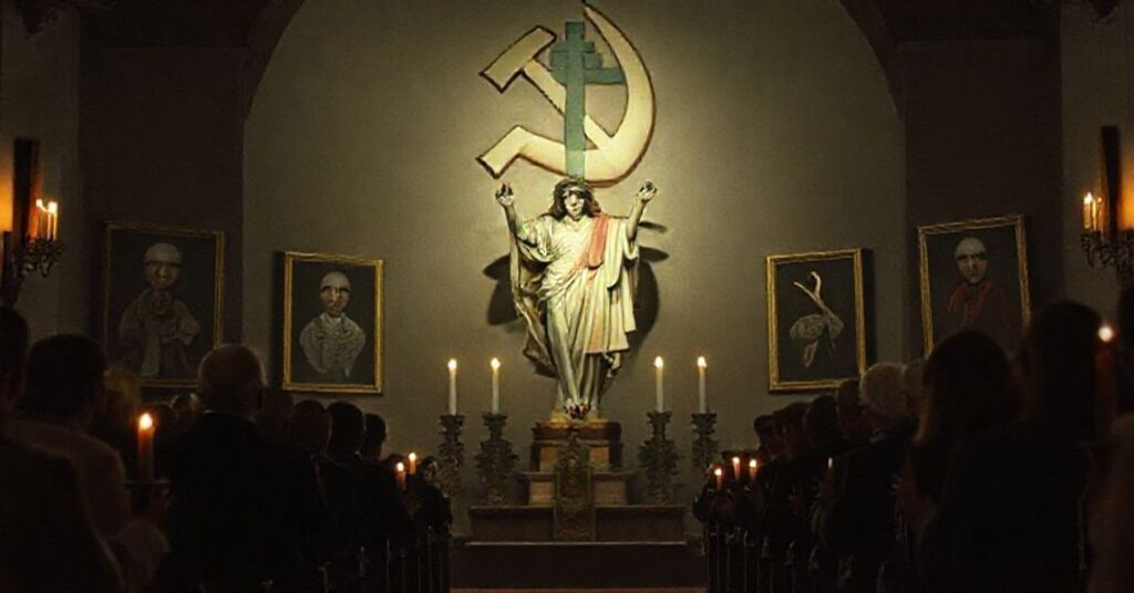 Kaplica z pomnikiem Chrystusa Króla, Papież Pius XI i gubernator Ron DeSantis na tle walki z komunizmem