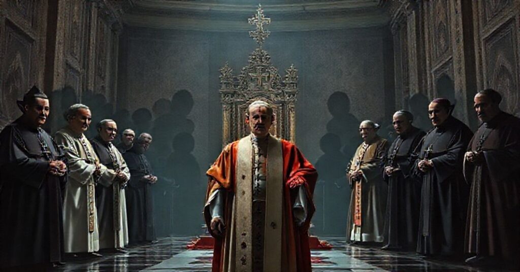 Sala papieska w Watykanie z "biskupem" Sławomirem Oderem i modernistycznymi kardynałami