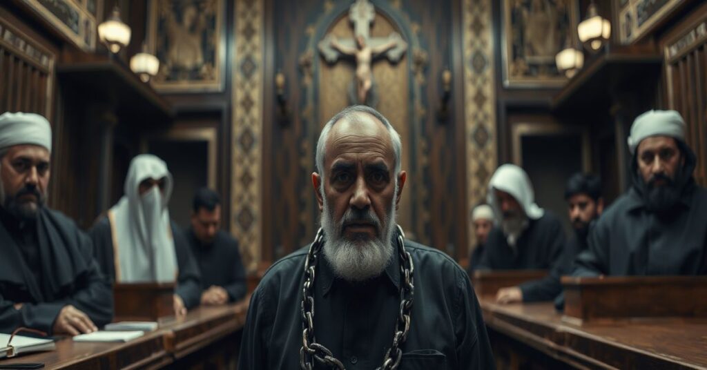 Augustine Samam stoi przed egipskim sądem islamskim w łańcuchach za krytykę islamu.