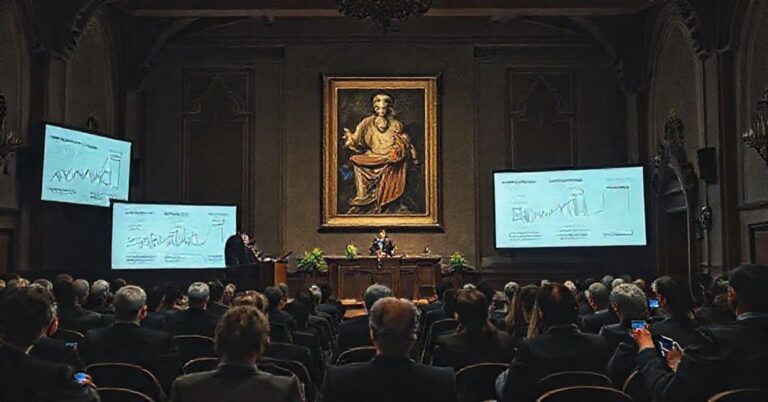 Kontrast między naturalistycznymi ideami ekonomii a prawdziwym władztwem Chrystusa Króla w kontekście kongresu Open Eyes Economy Summit.