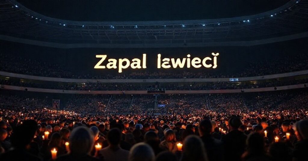 Zdjęcie przedstawiające apostazję podczas ekumenicznej „Świecy” w PGE Narodowym.