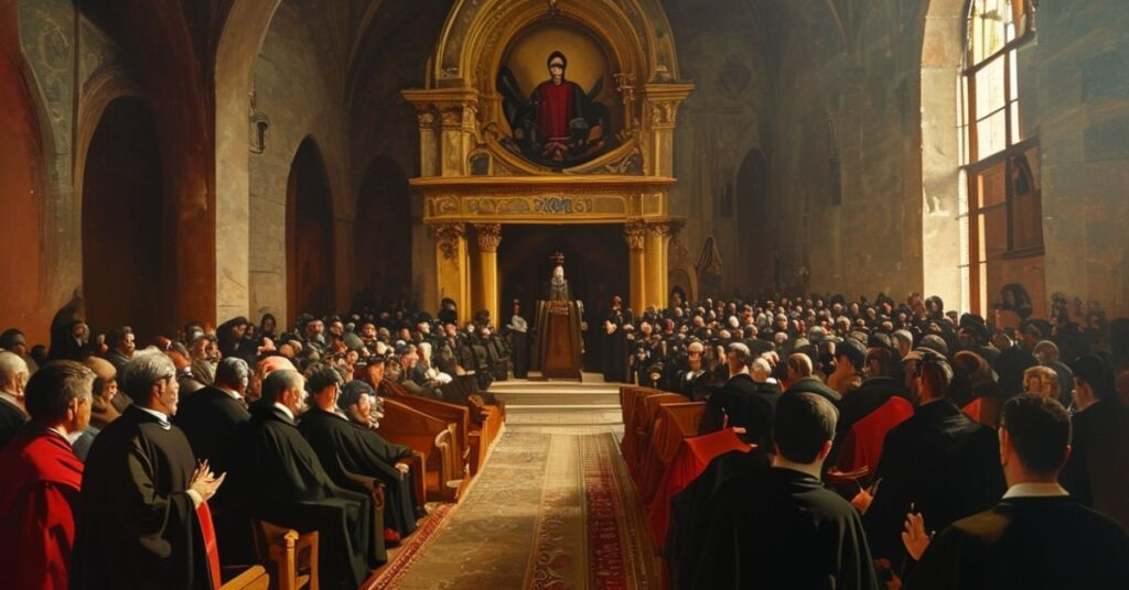 Wnętrze kościoła w Gorzowie z ekumenicznym zgromadzeniem pod hasłem "Jedno Ciało. Jeden Duch. Jedna Nadzieja"