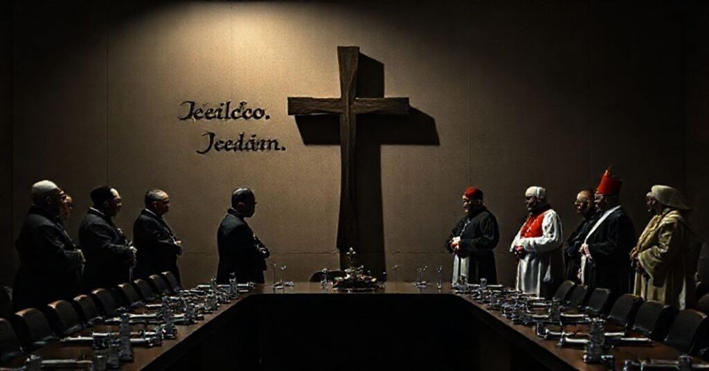 Zdjęcie przedstawiające teologiczne zgorszenie podczas ekumenicznego spotkania w Lublinie w 2025 roku.