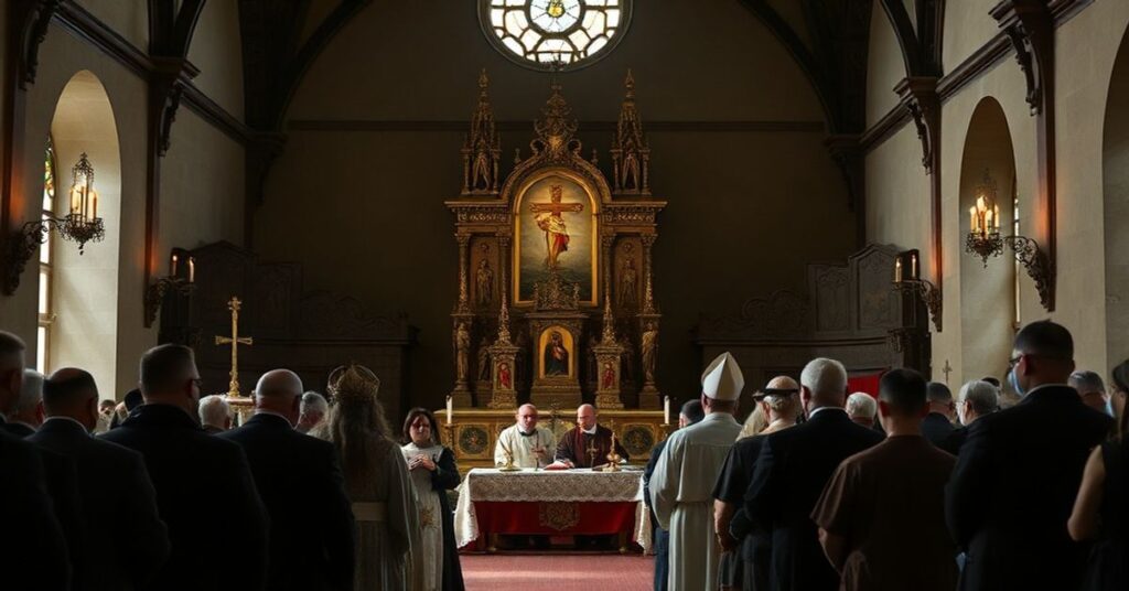 Sobór w Sandomierzu pełen biskupów i arcybiskupów podczas ekumenicznego koncertu kolęd z udziałem prawosławnych biskupów.