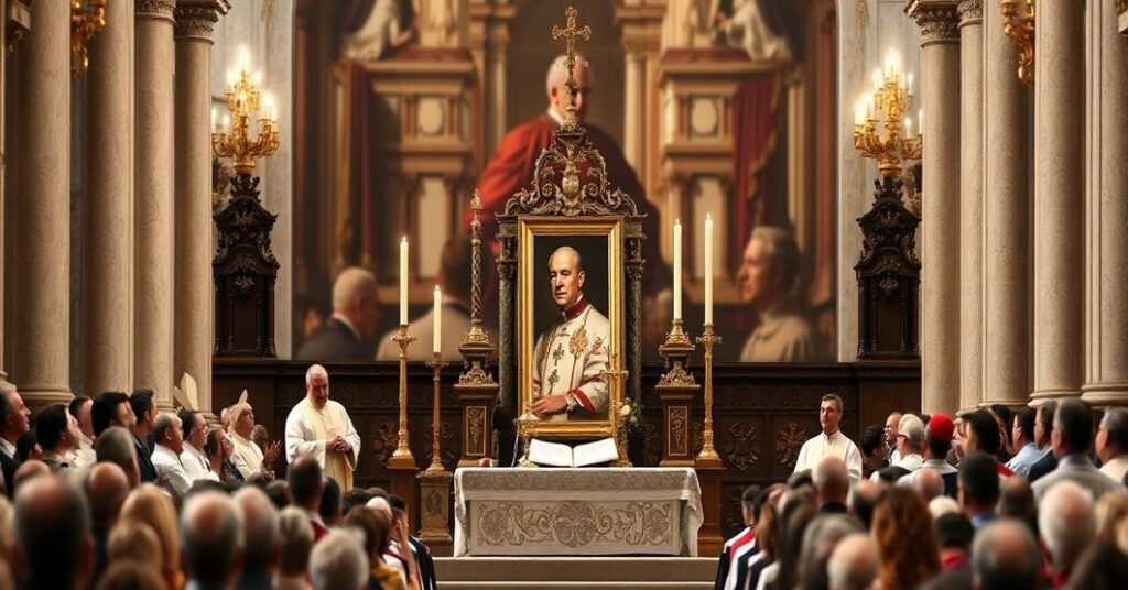 Uroczyść w Watykanie z fałszywym "papieżem" wynoszącym Johna Henry'ego Newmana jako "doktora Kościoła" w otoczeniu ekumenicznego zebrania, z profanacją Kaplicy Sykstyńskiej przez obecność heretyckiego króla Karola III.