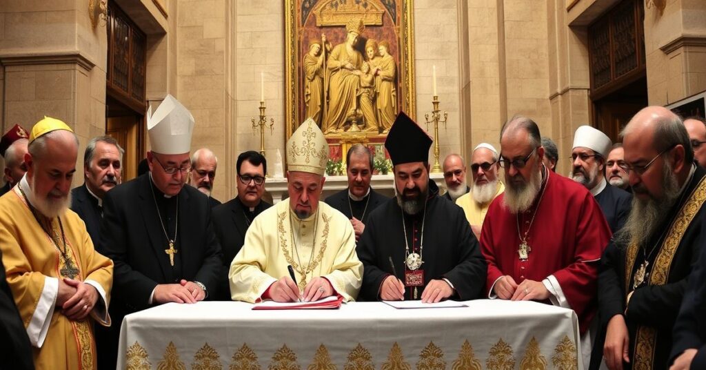 Zebranie fałszywych pasterzy w Jerozolimie w tradycyjnym kościele katolickim