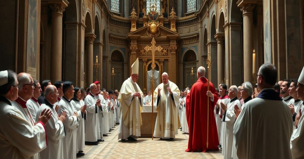 Sobór katolicki podczas fałszywej beatyfikacji z udziałem modernistycznego duchowieństwa i laikatów.