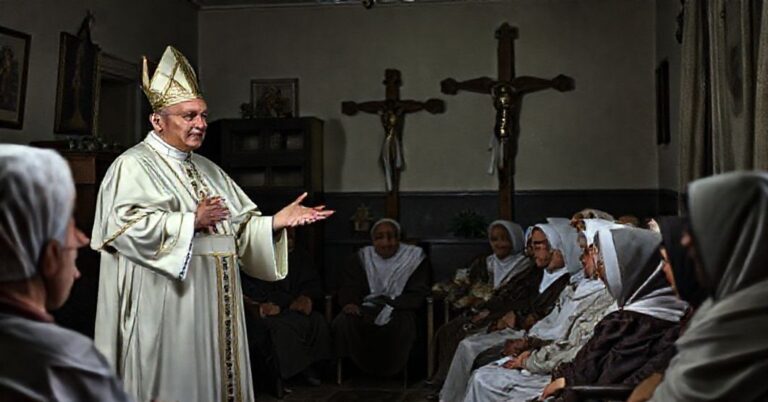 Stary dom opieki prowadzony przez Małe Siostry Ubogich w Stambule podczas wizyty fałszywego papieża Roberta Prevoste'a (oznaczanego jako 'Leon XIV'), promującego fałszywą karność chrześcijańską skupiającą się na braterstwie zamiast zbawienia.