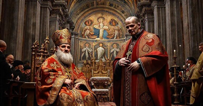 Prawosławna liturgia w Konstantynopolu z udziałem antypapieża Leona XIV i patriarchy Bartłomieja I.