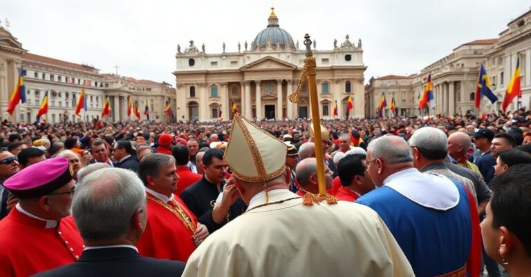 Uroczystość fałszywej kanonizacji na Placu św. Piotra z udziałem delegacji rządu Maduro.