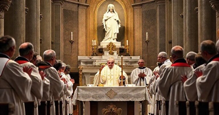 Wizerunek fałszywej kardynalskiej nominacji w tradycyjnym kościele katolickim z biskupem Mirosławem Wachowskim w centralnej roli.