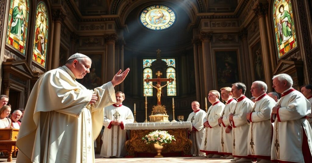 Ceremonia fałszywej konsekracji w Watykanie przez uzurpatora 'Leona XIV'.