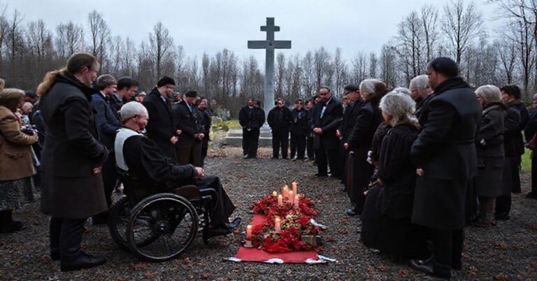 Zgromadzenie w sanktuarium Karoliny Kozlowskiej w Zabawie podczas "mszy" za ofiary wypadków drogowych