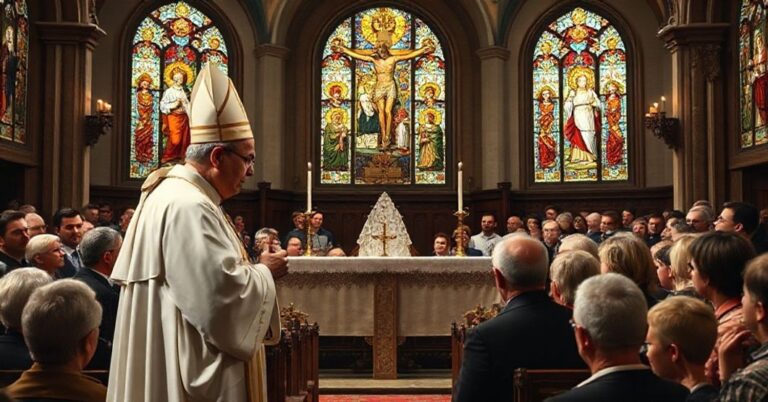 Solemne zdjęcie przedstawiające fałszywą 'nominację' Mario Avilésa na biskupa w Corpus Christi z perspektywy tradycyjnego katolicyzmu sedevacantystów