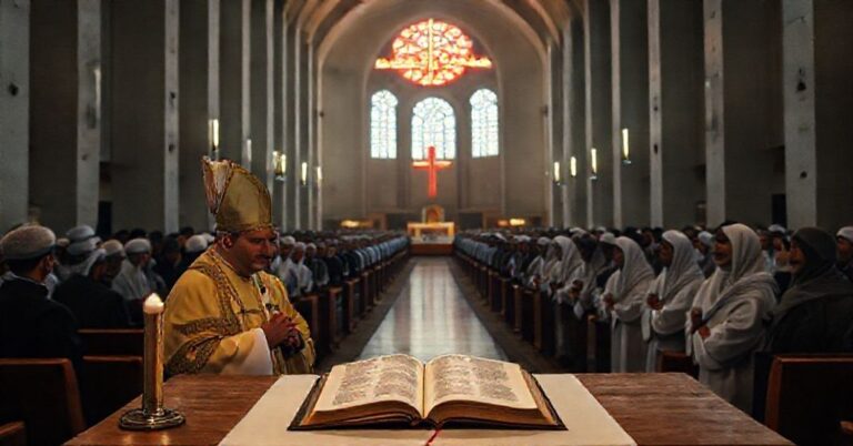 Pusty kościół w Ełku podczas fałszywego nominowania 'nuncjusza' do Iraku przez neo-kościelne struktury.