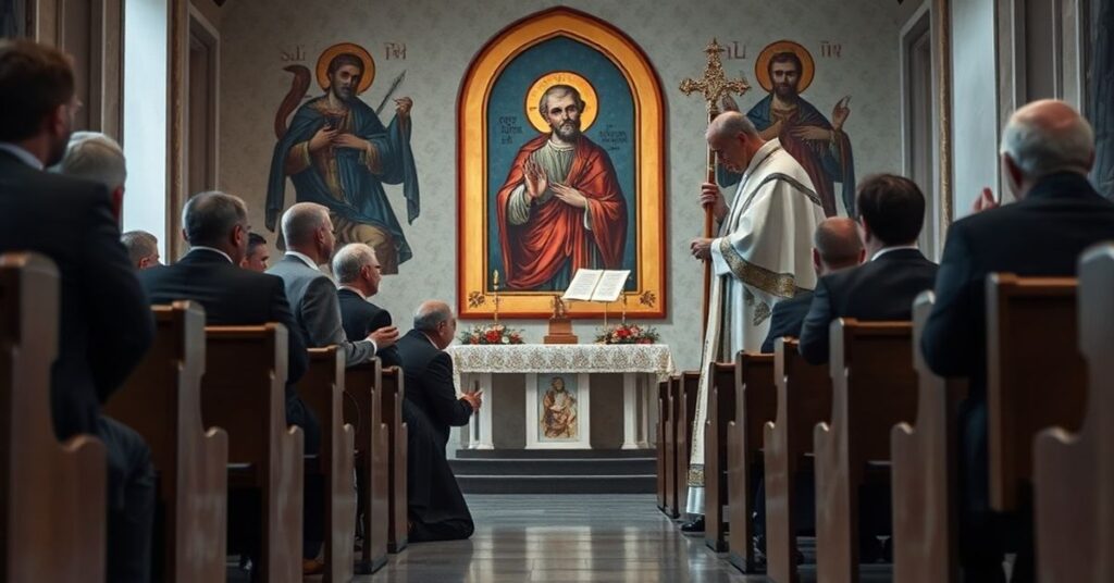 Sobór katolicki przedstawiający fałszywą nominację biskupa Krzysztof Zadarkę w diecezji koszalińsko-kołobrzeskiej w kontekście neo-modernistycznym.