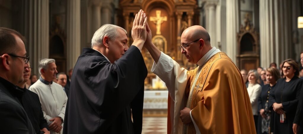 Sobór w Gorzowie Wielkopolskim podczas fałszywej ordynacji nowego kapłana w obrządku posoborowym.