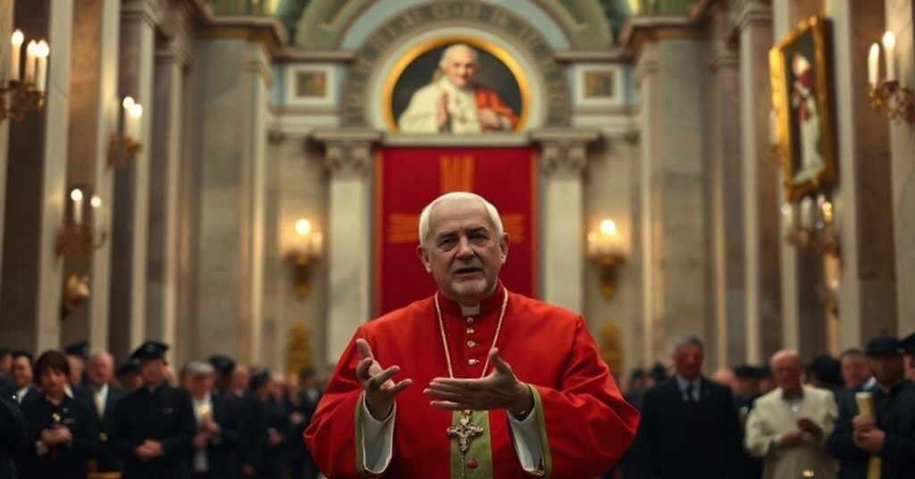 Wnętrze Bazyliki Matki Bożej Większej w Rzymie podczas ceremonii zamknięcia fałszywych "Drzwi Świętych" przez kardynała Rolanda Makrickasa.