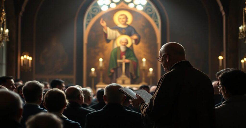 Fałszywy abp Józef Guzdek wygłasza homilię w białostockim sanktuarium bez odniesienia do prawdziwego nawrócenia i ważnych sakramentów.