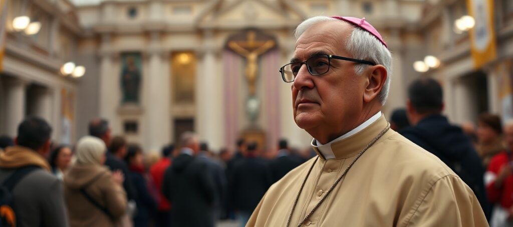 Biskup Luis Marín de San Martín jako rzekomy 'jałmużnik papieski' w Watykanie