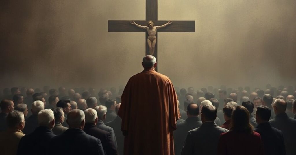 Obraz przedstawiający fałszywe nauki Leona XIV z 18 stycznia 2026 roku w kontekście zniekształconego przekazu misji św. Jana Chrzciciela