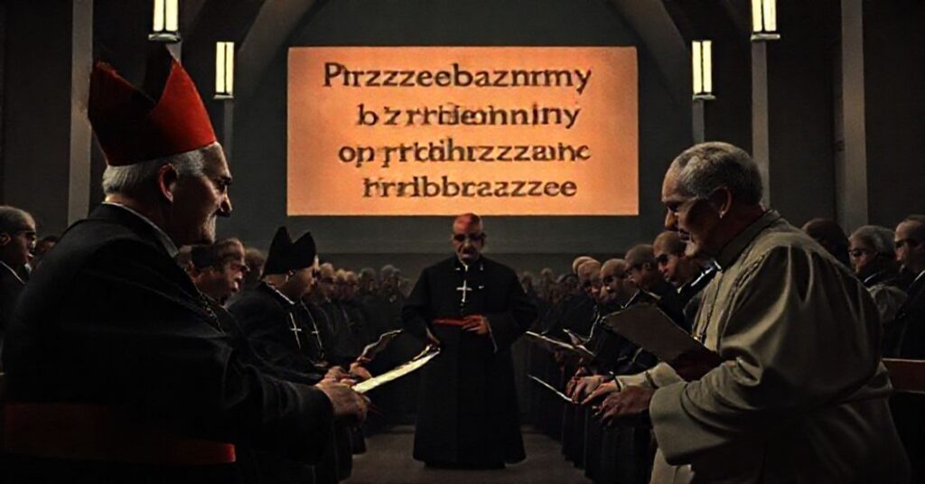 Zdjęcie przedstawiające fałszywą scenerię pojednania między pseudobiskupami polskich i niemieckich w 1965 roku.