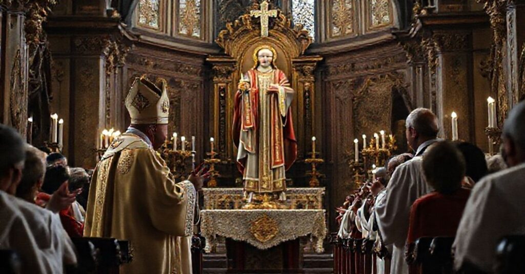 Cerkiew parafialna w Pierścieu podczas fałszywej konsekracji sanktuarium św. Mikołaja