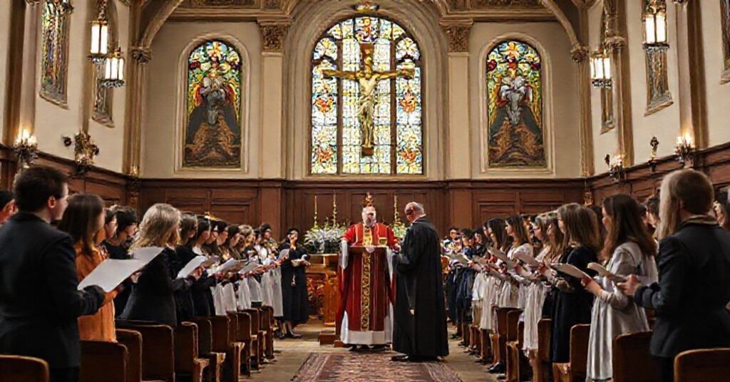 Uroczystość wręczania stypendiów w Kielcach przez fałszywego "biskupa" Mariana Florczyka