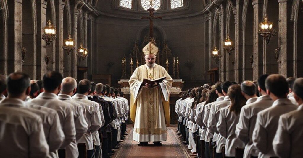 Biskup Roman Pindel udziela fałszywego "ustanowienia lektorów" w kościele pw. Najświętszego Serca Pana Jezusa w Bielsku-Białej