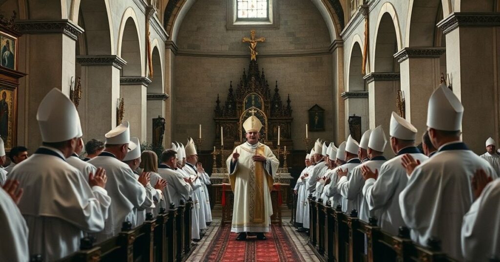 Ceremonia w sandomierskim kościele przedstawiająca fałszywe życie konsekrowane z udziałem pseudobiskupa Krzysztofa Nitkiewicza i współczesnych struktur pozbawionych prawdziwej sukcesji apostolskiej.