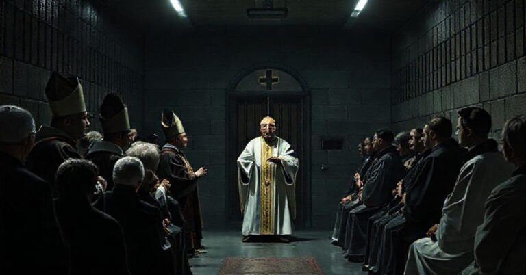 Fałszywy biskup Roman Pindel i moderniści prowadzą pseudo-liturgię w więzieniu podczas Jubileuszu Więźniów