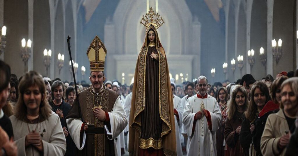 Sobór katolicki, procesja, fałszywy biskup, modlitwa, modlitwa za nawrócenie, tradycyjne katolickie nabożeństwo