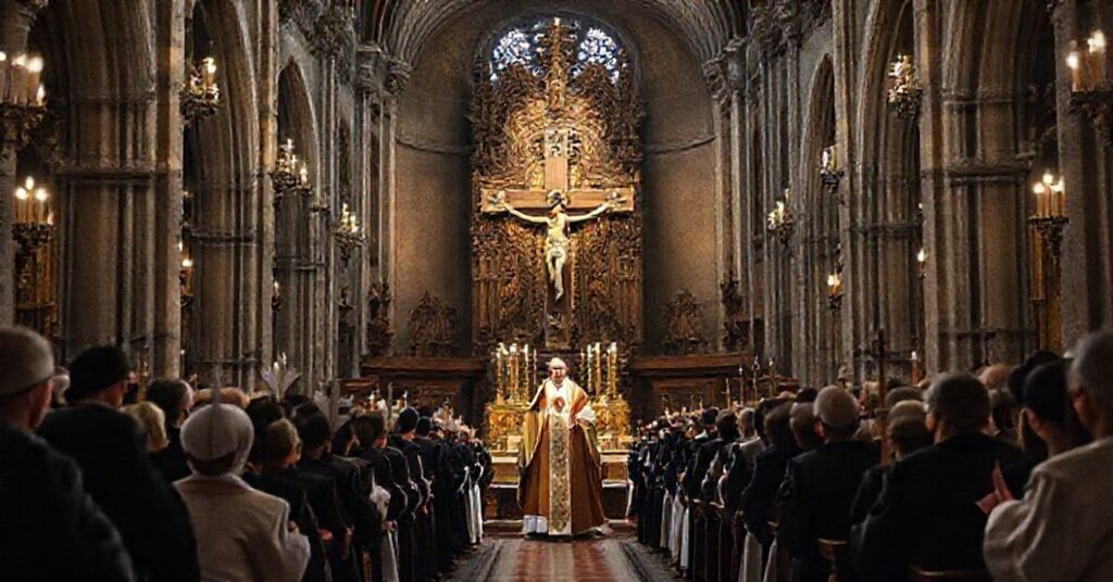 Katedra w Łodzi podczas fałszywego "Jubileuszu Roku Świętego" pod przewodnictwem biskupa Piotra Kleszcza