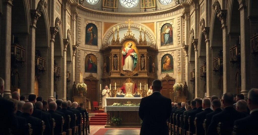 Pogrzeb kard. Dominika Duki w tradycyjnym kościele katolickim z obecnością Jorge Bergoglio ("Leona XIV")