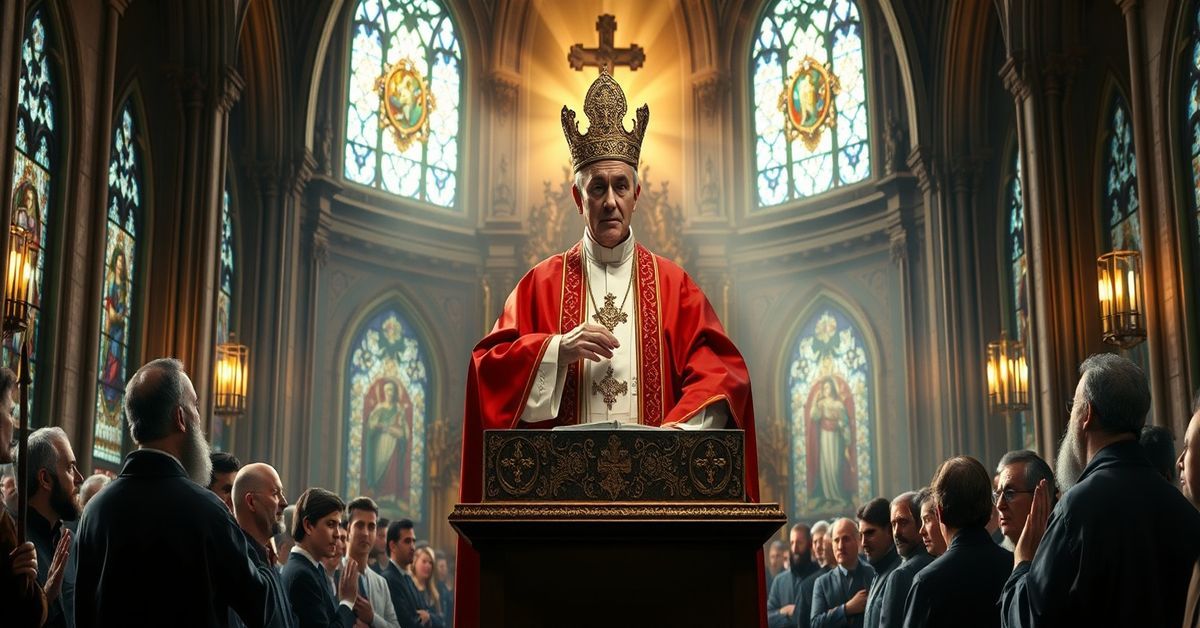 Leon XIV: Heretyckie kazanie o Przemienieniu Pańskim Leon XIV wygłasza heretyckie kazanie o Przemienieniu Pańskim w tradycyjnej katedrze