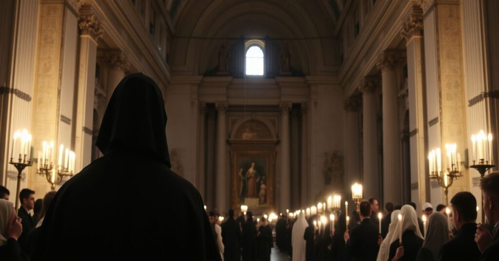 Smutna scena w bazylice watykańskiej podczas rytuału prowadzonego przez uzurpatora Leona XIV