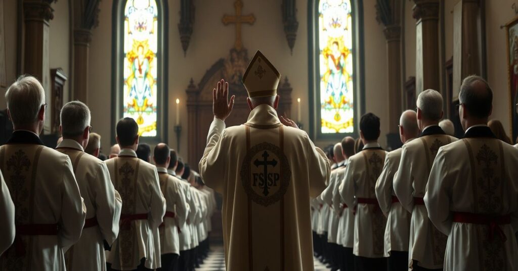 Uroczystość fałszywego subdiakonatu w seminarium FSSP - iluzja tradycyjnego sakramentu w schizmie.