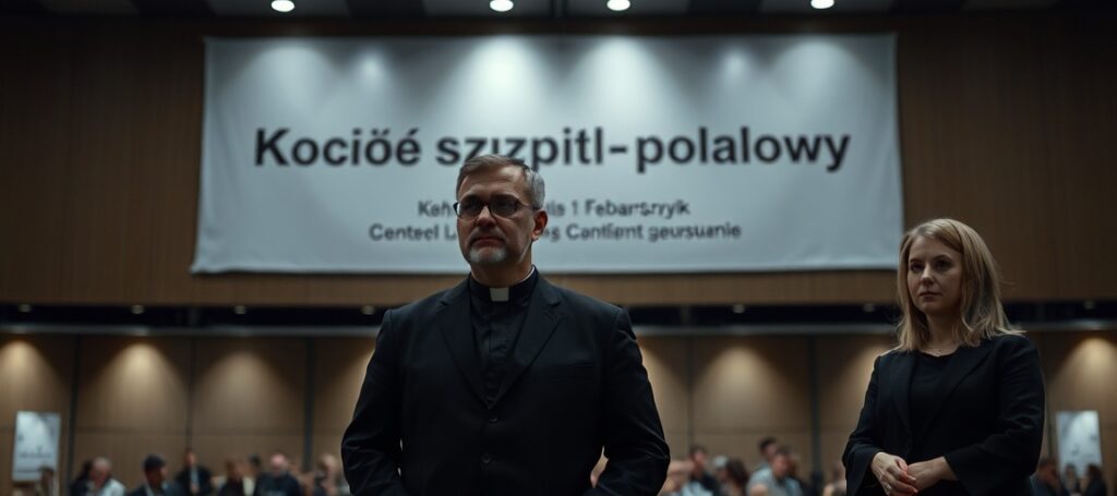 Ks. Arkadiusz Lechowski i Anna Grabarczyk podczas FEANTSA Forum 2026 w Warszawie - brak sakramentalnego wymiaru w pracy społecznej