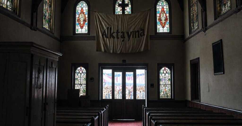 Opuściły kościół z nieuzasadnionymi festynami i zawodami sportowymi na zewnątrz.