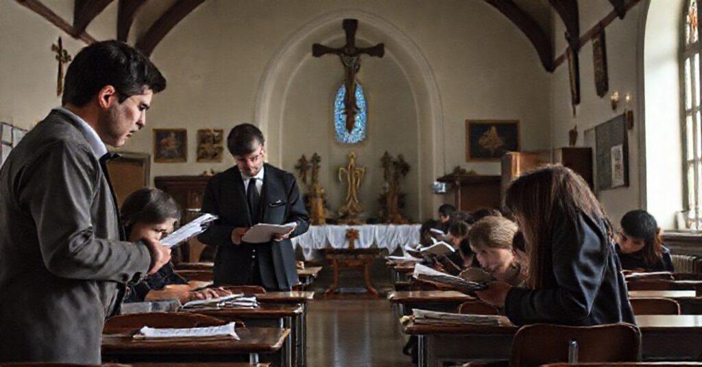 Scena francuska inspekcja szkolna katolicka szkoła klerykalizacja edukacja religijna