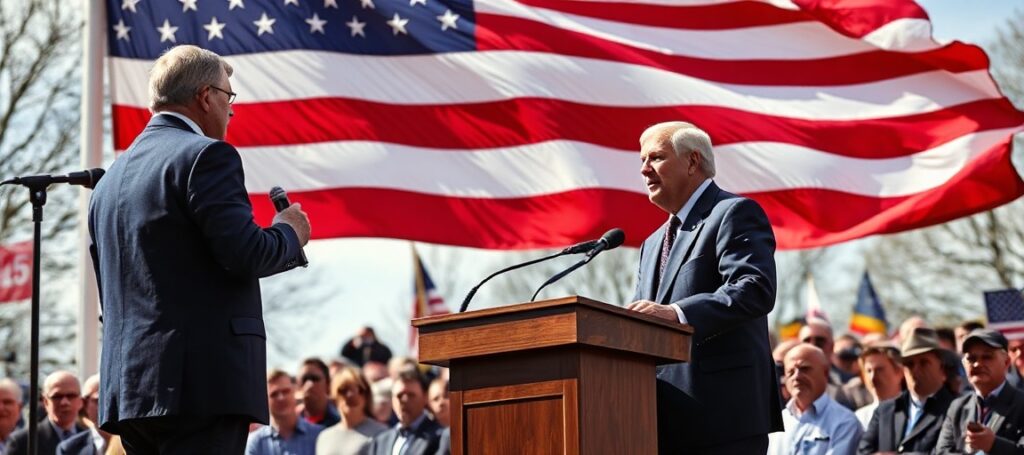 Franklin Graham podczas wydarzenia 'Rededicate 250' na National Mall w Waszyngtonie wygłasza przemówienie przeciwko ideologii LGBT i upadkowi moralnemu Ameryki