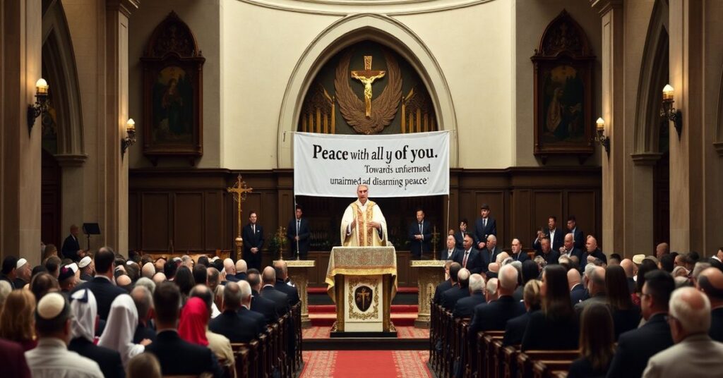 Sobór w Genewie z biskupami i przywódcami religijnymi w kościele św. Mikołaja