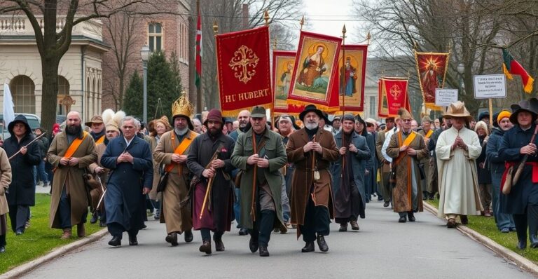 Pusty folklor myśliwski zamiast katolickiej pobożności, gdzie święto Św. Huberta stało się okazją do propagowania naturalistycznej etyki i sekularyzmu.