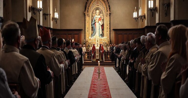 Sobór kościoła w Gliwicach podczas kontrowersyjnego "jubileuszowego" wydarzenia posoborowych struktur, z brakiem poważania dla tradycji katolickiej.