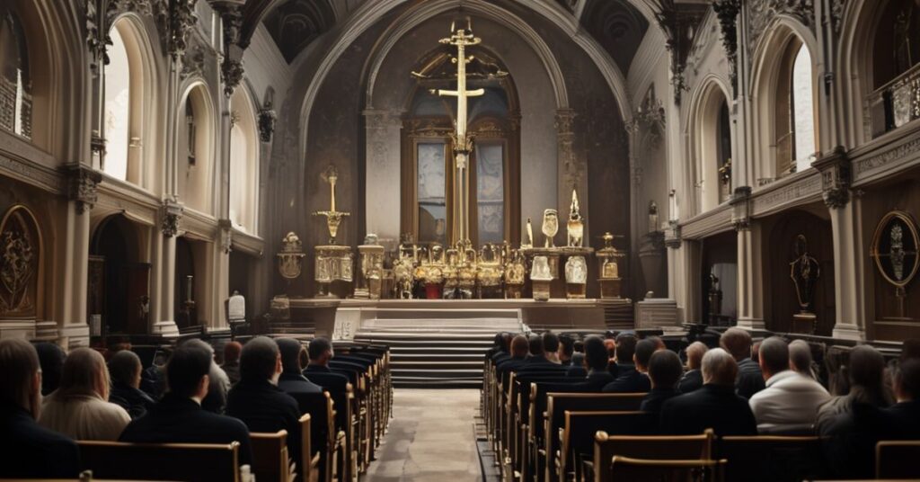 Wewnętrze kościoła podczas wręczania Globalistycznych Nagród Muzycznych ICMA 2026.