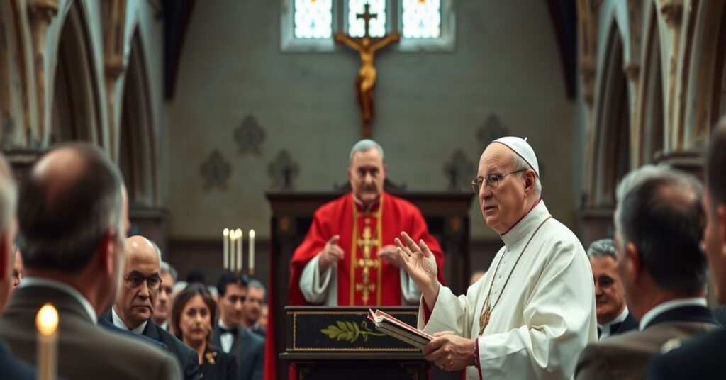 Grzegorz Ryś wygłasza katechezę o św. Franciszku w krakowskim klasztorze franciszkańskim