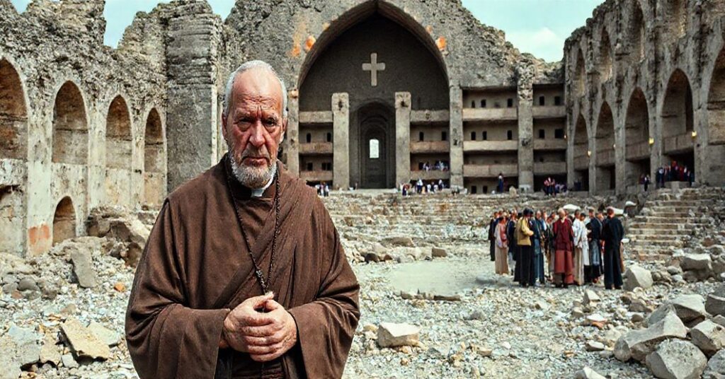 Tęsknota za świętością: mnich dominikański w ruinach profanowanego klasztoru w Hebdowie