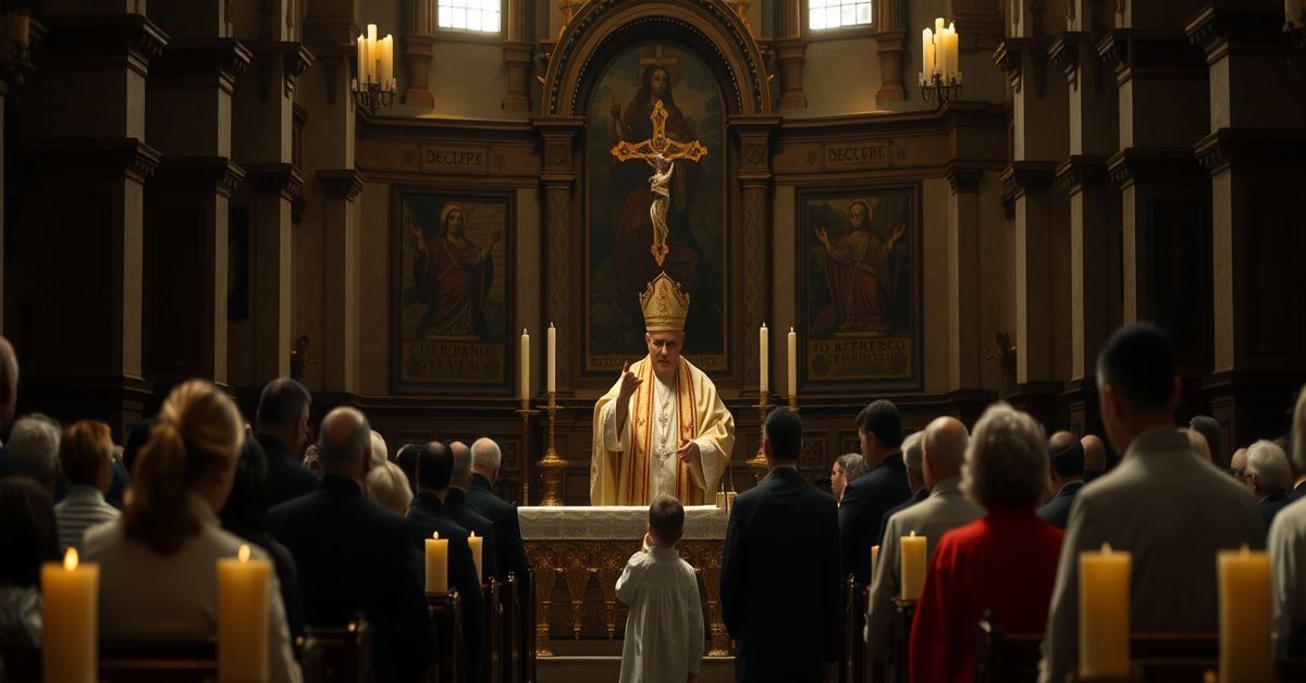 "Leo XIV" - Heretyk w Rzymie Heretyczny "papież" w rzymskiej parafii promuje fałszywe sakramenty.